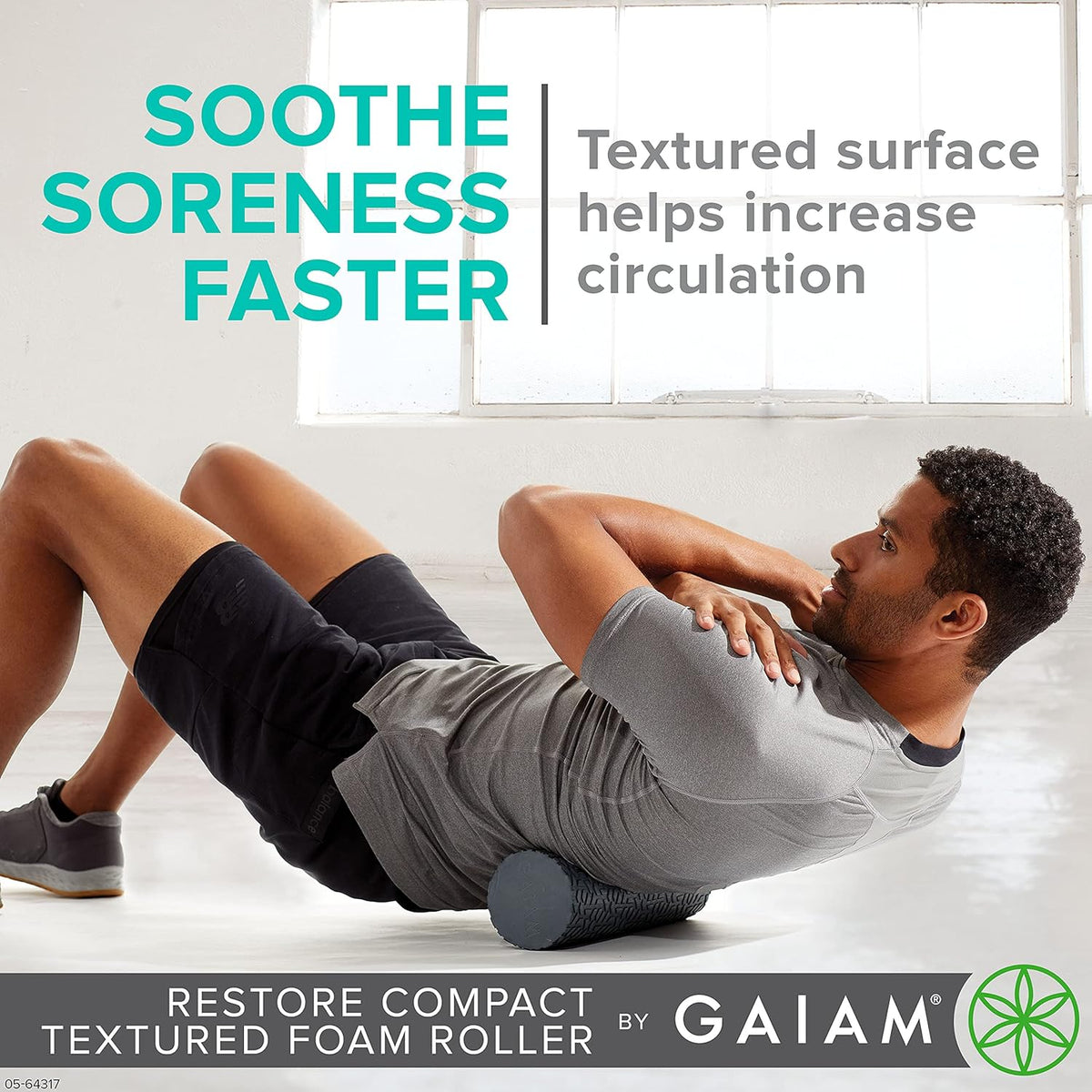 Korex Compact Textured Foam Roller – Muscle Recovery & Deep Tissue Massager